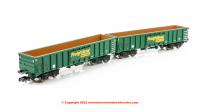 2F-025-009 Dapol MJA Bogie Box Van Twin Pack - 502005 and 5020006 in Freightliner Heavy Haul livery